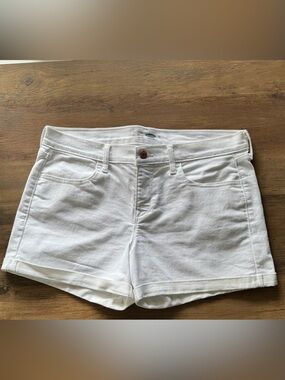 2 for $15 - Old Navy Women's White Denim Shorts - Clean Roll Hem
